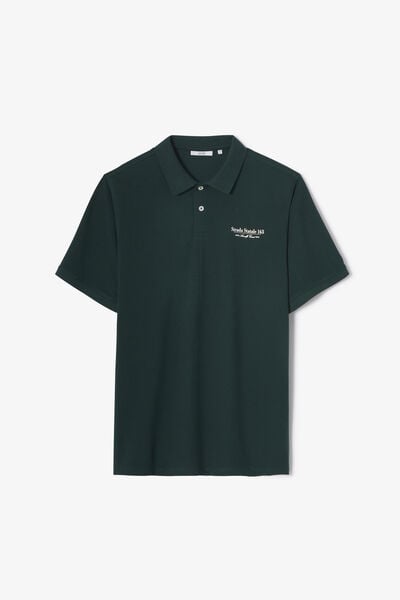 Polo korte mouwen met print voor- en achteraan