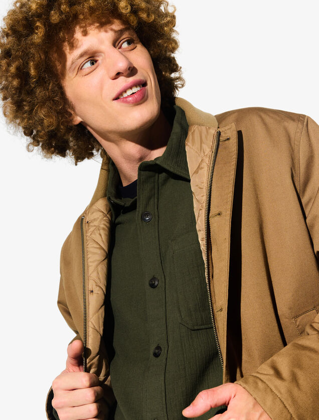 Surchemise en gaze de coton unie