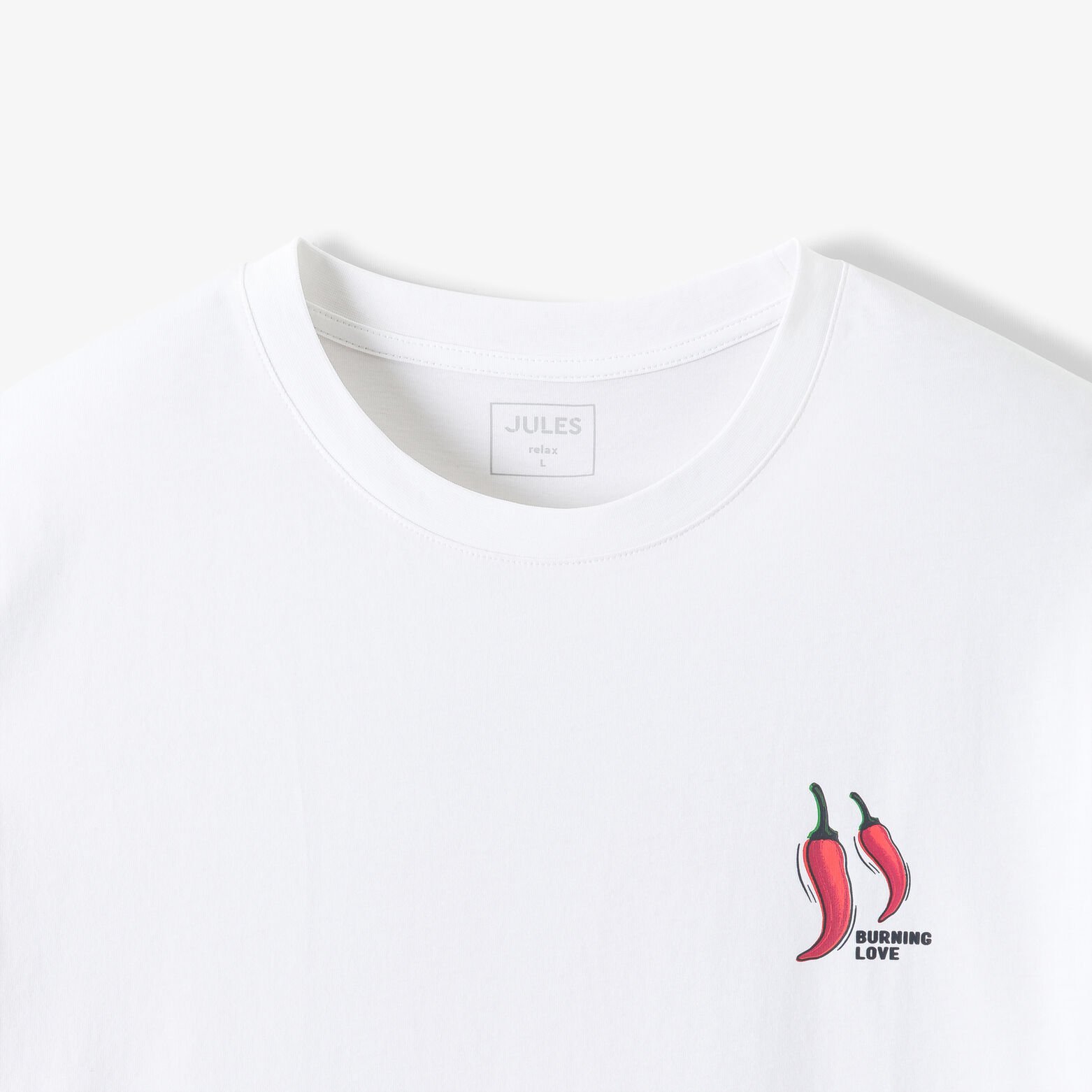 T-shirt met Sint-Valentijn print voor- en achteraa