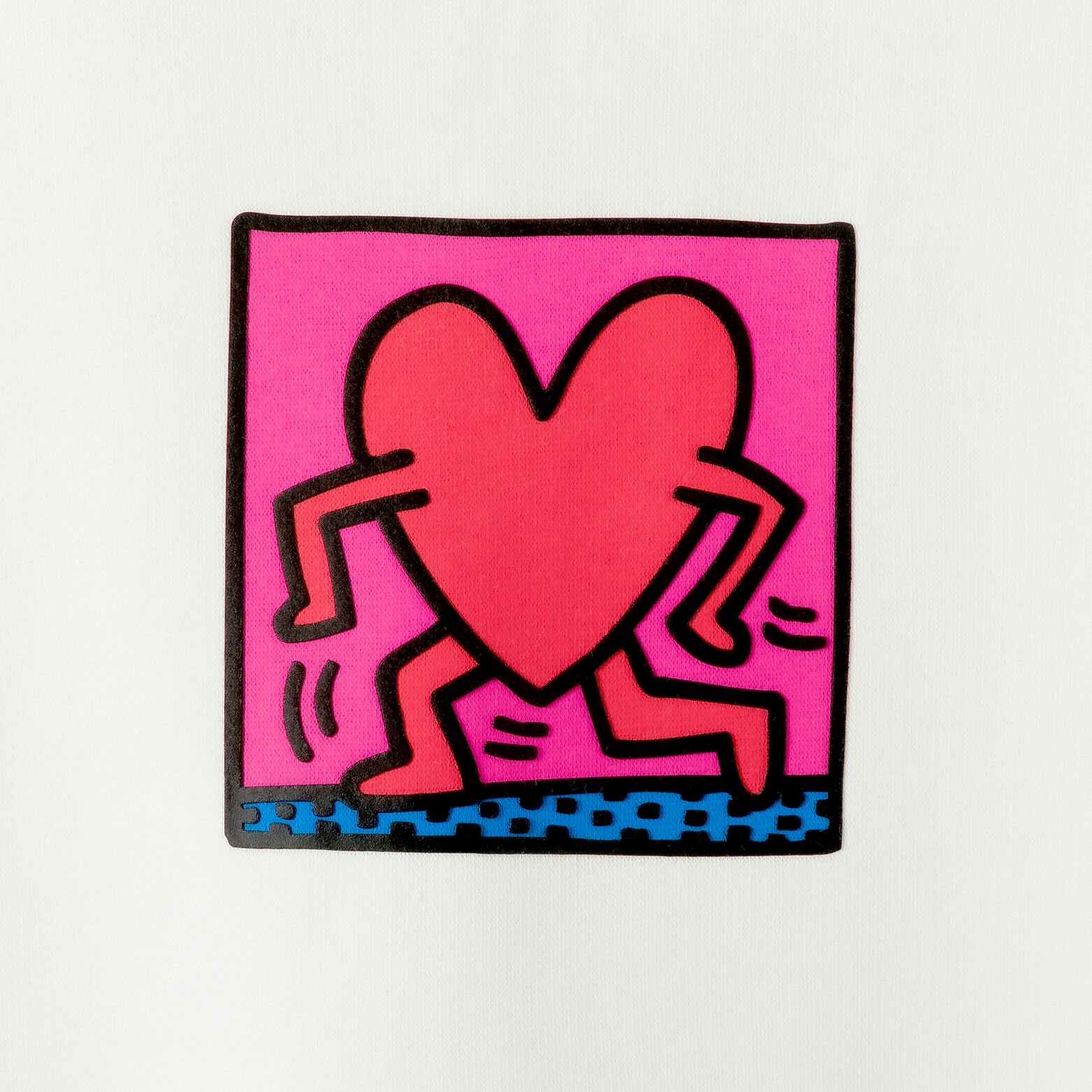 Sweat &agrave; capuche imprim&eacute; licence Keith Haring
