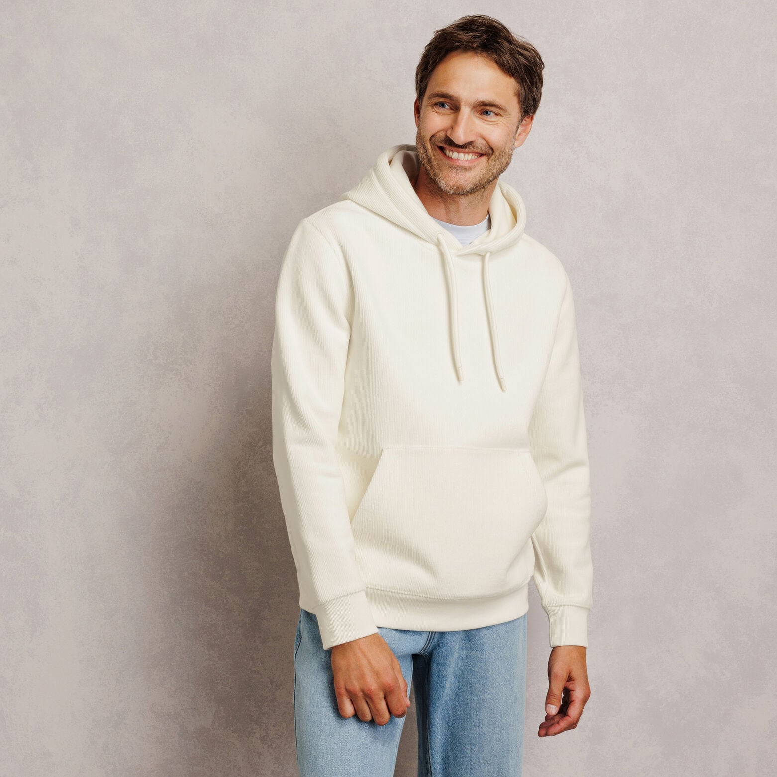 Sweater met kap in fluweel
