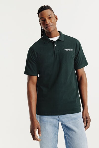 Polo korte mouwen met print voor- en achteraan