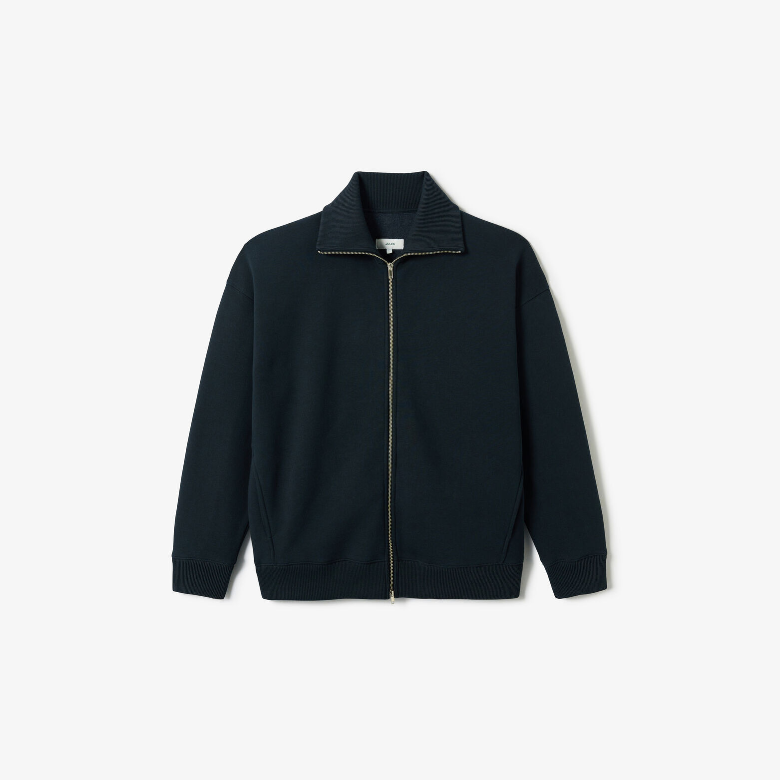 Sweat oversize zipp&eacute; col montant uni
