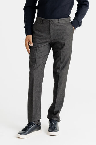 Pantalon chino straight effet flanelle