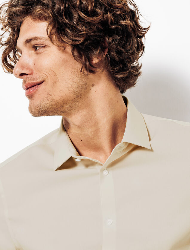 Chemise sans repassage en coton