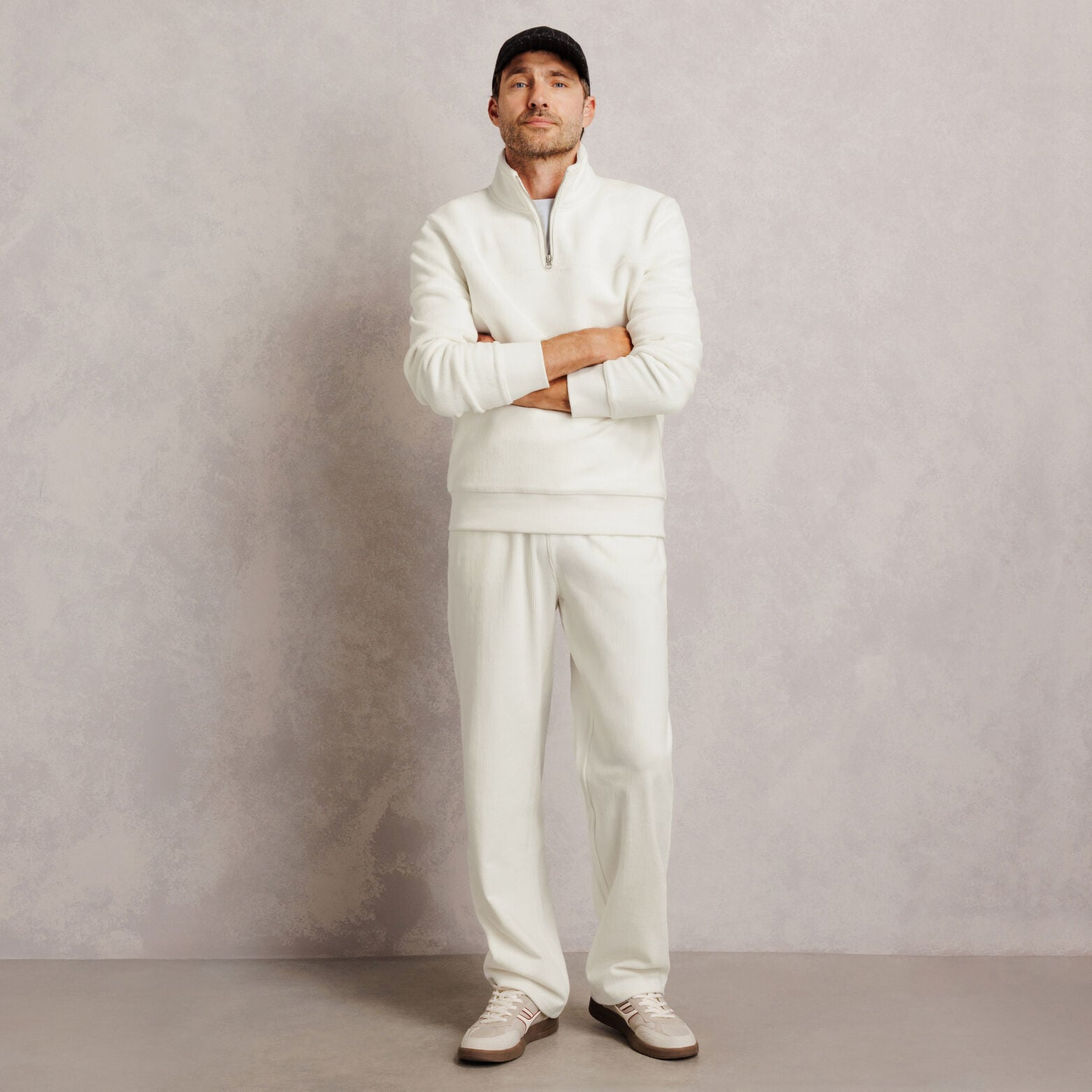 Sweat col montant zipp&eacute; en velours