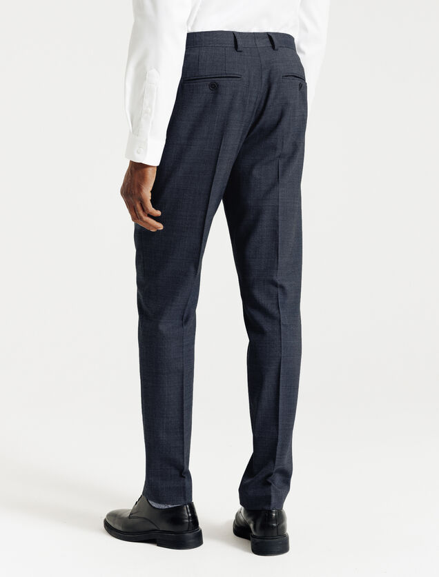 Tweekleurige comfort fit kostuumbroek