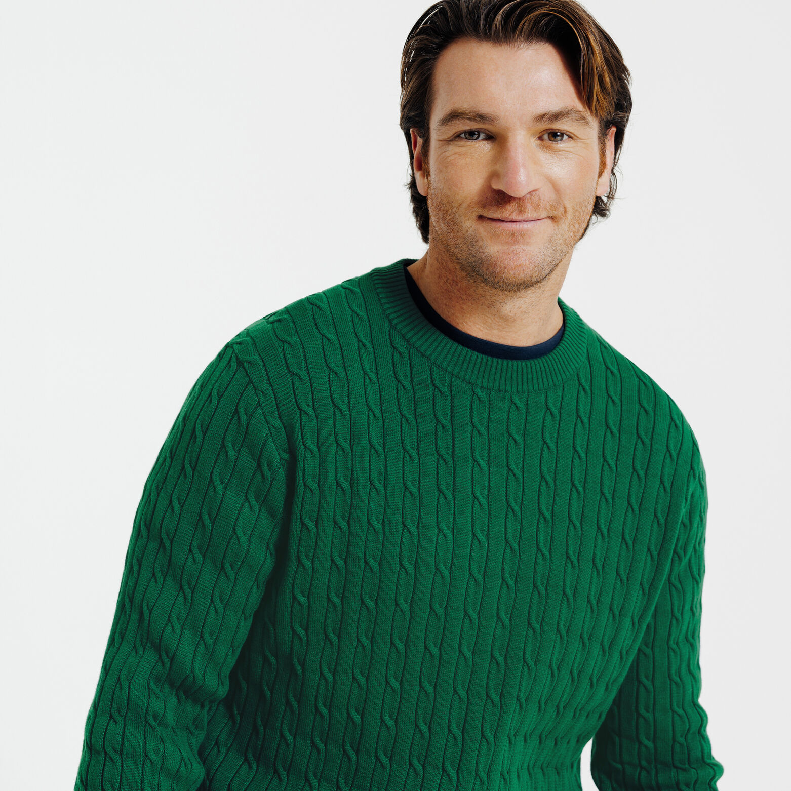 Pull col rond torsad&eacute;