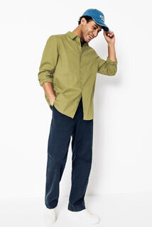 Chemise en coton lin unie