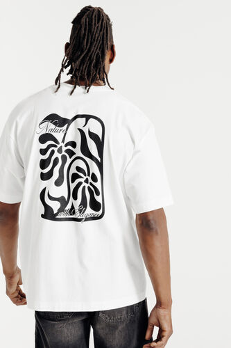 Tee shirt imprimé devant et dos fleurs