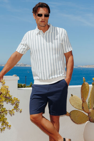 Polo manches courtes ray&eacute;