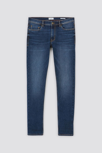 Slim jeans met hennep en gerecycled polyester