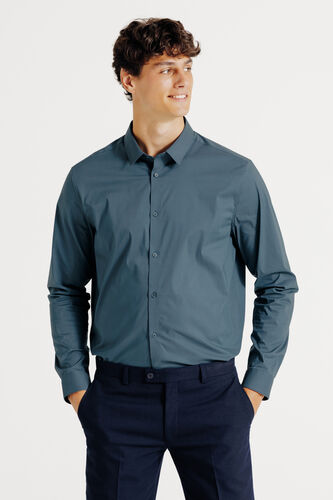 Chemise regular unie coton