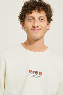 Sweat col rond imprim&eacute; devant dos