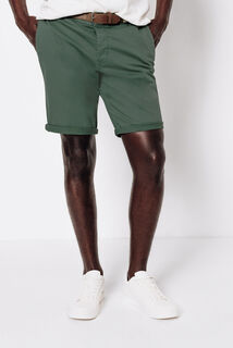 Bermuda chino uni avec ceinture