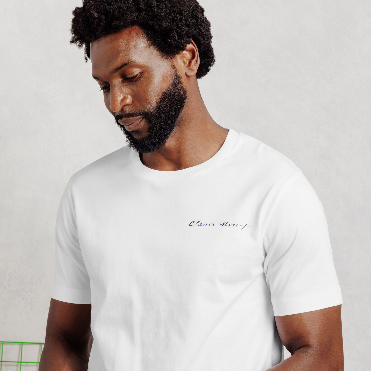 T-shirt met print voor/achter, licentie Monet