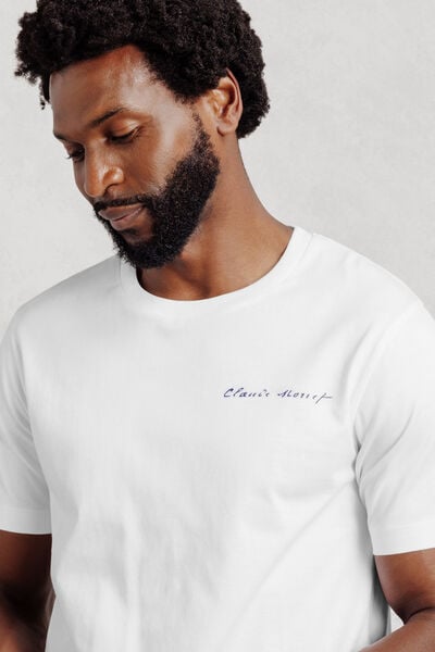 T-shirt met print voor/achter, licentie Monet