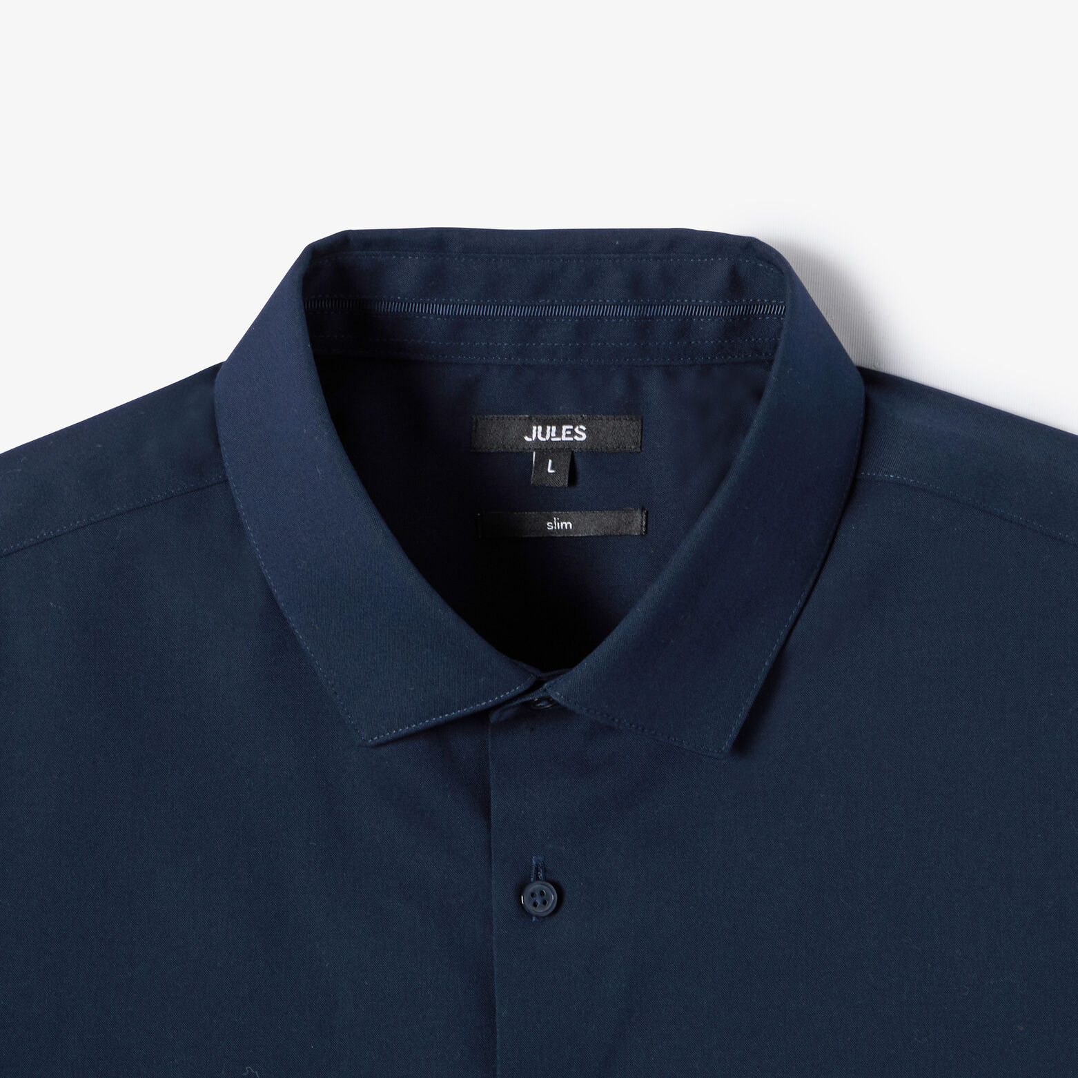 Chemise 100% coton slim sans repassage unie