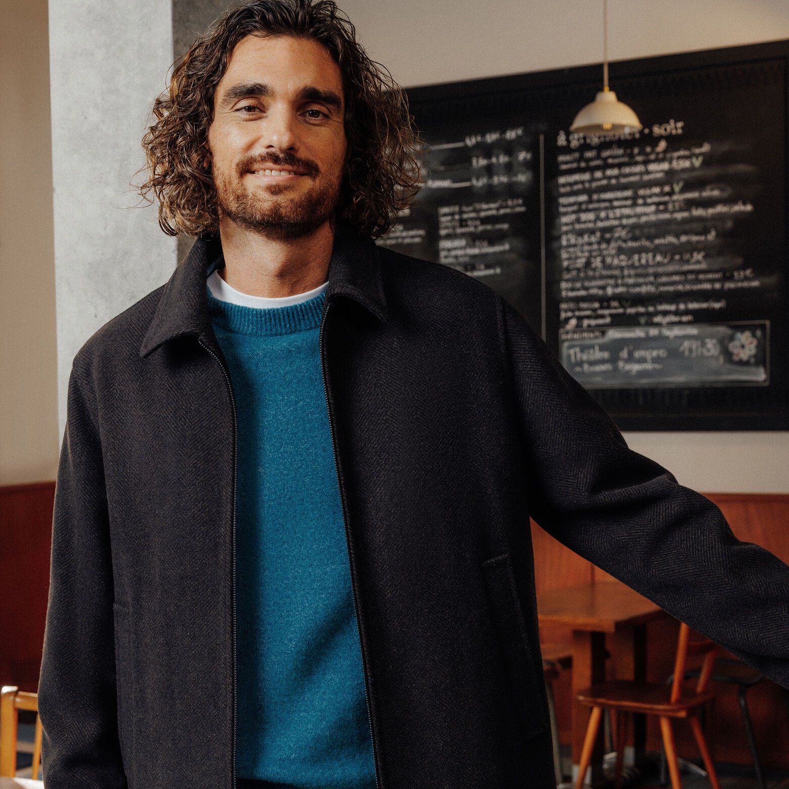 Veste col chemise boutonnée