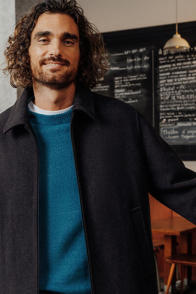 Veste col chemise boutonnée