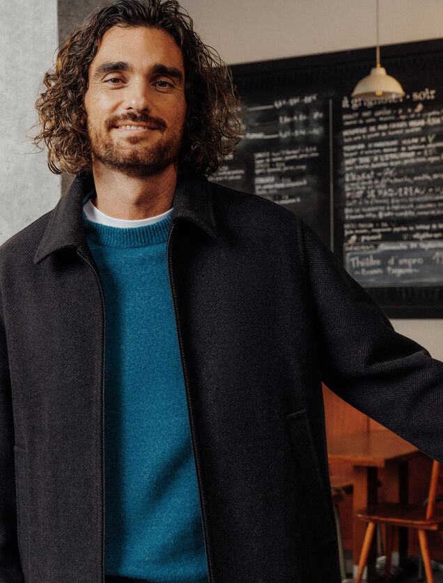 Vest met hemdskraag en knopen