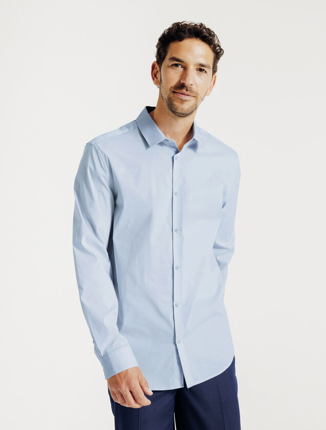 Chemise regular unie coton