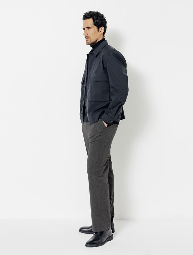 Pantalon large à plis flanelle