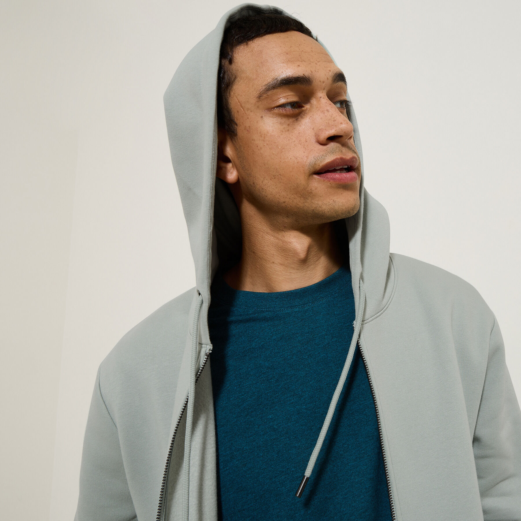 Sweater met kap en rits Jules