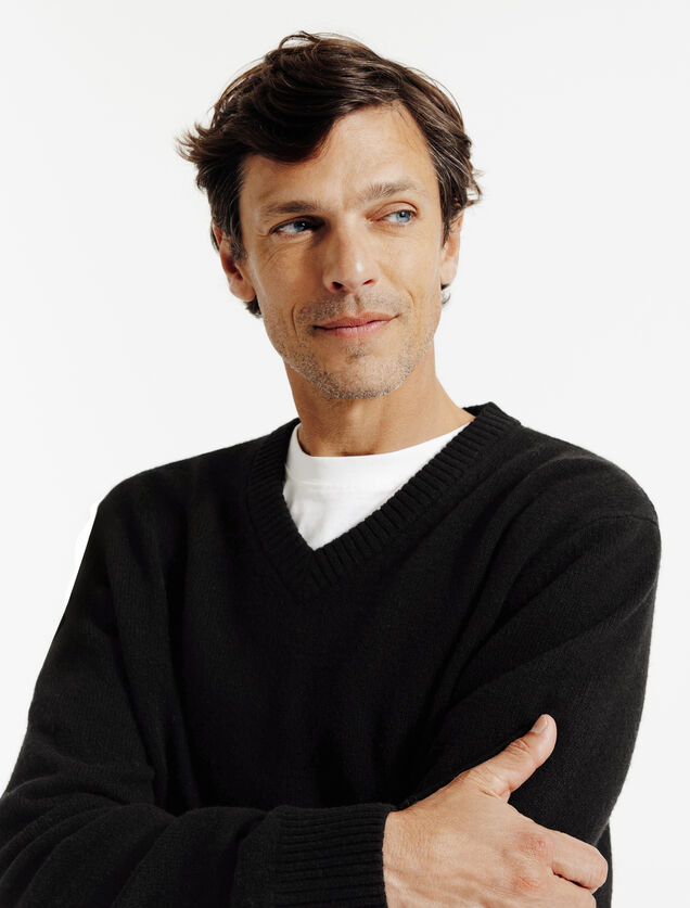 Trui V-hals in lambswool