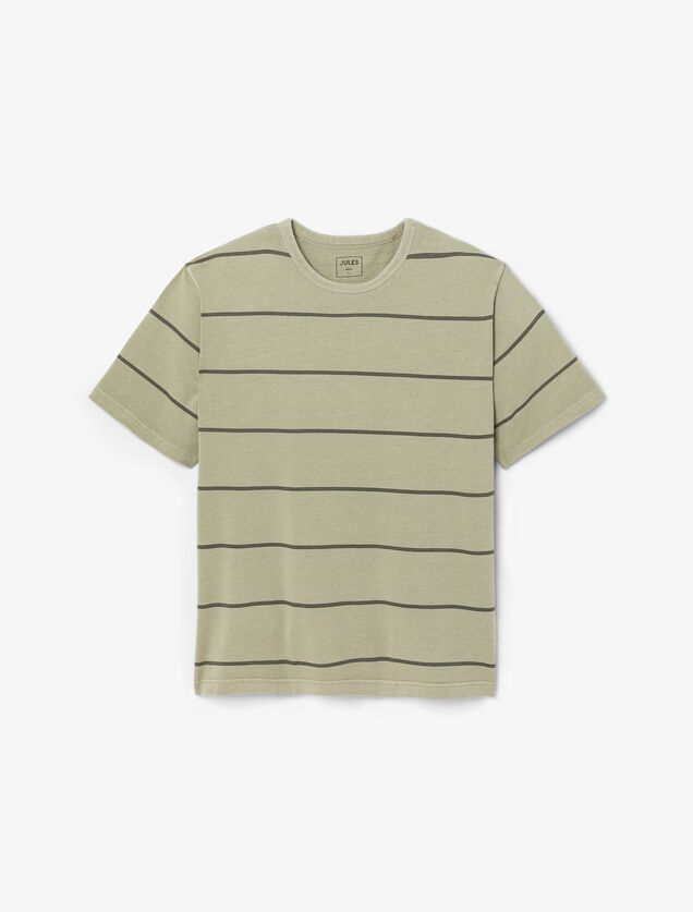 Tee shirt ray&eacute; col rond