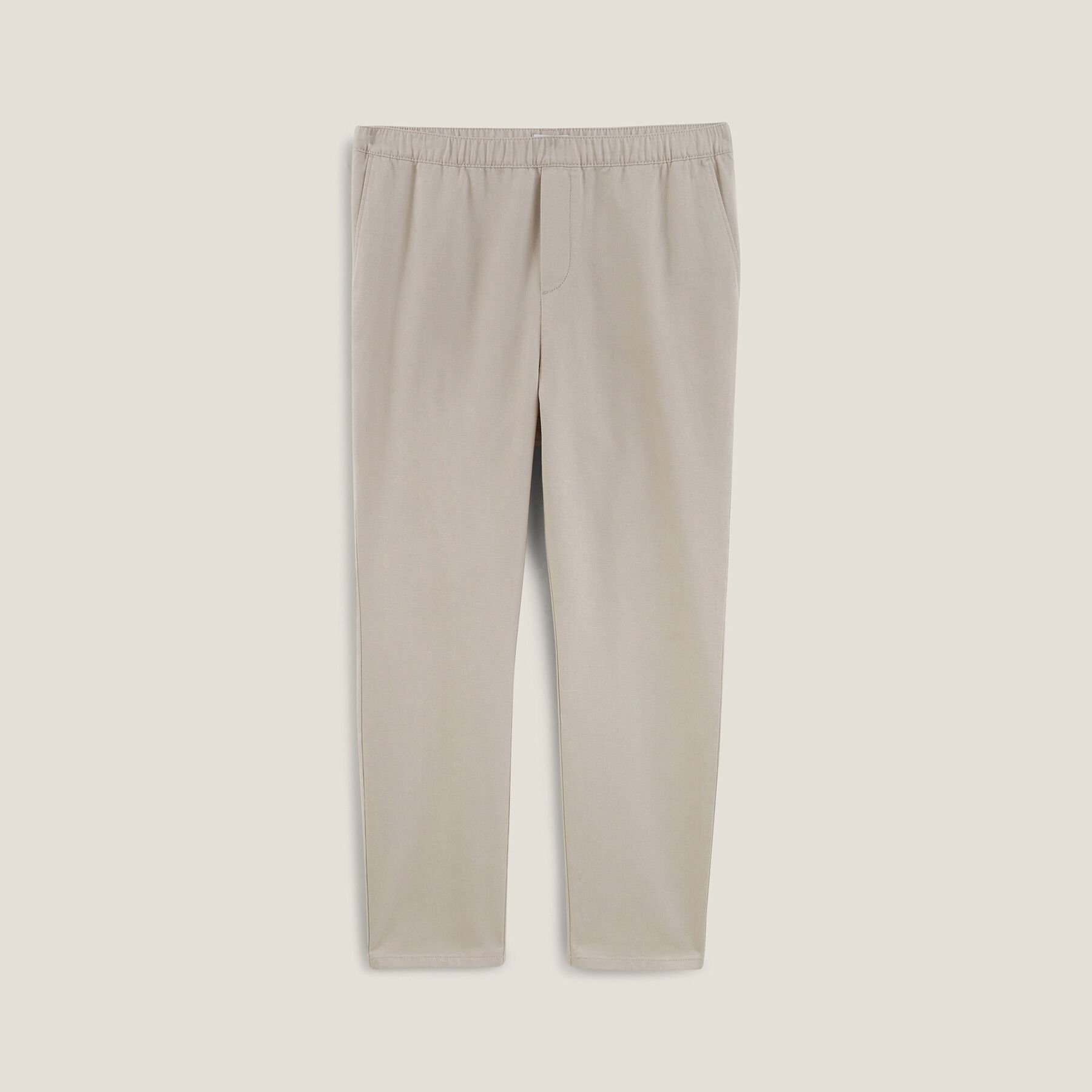 Pantalon jogger contenant du lin Ecru Jules