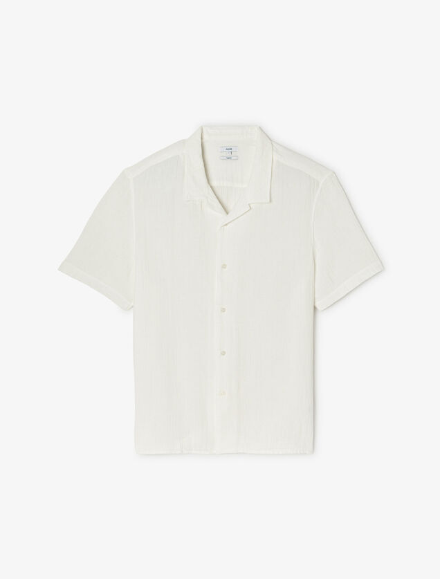 Chemisette en gaze de coton col requin