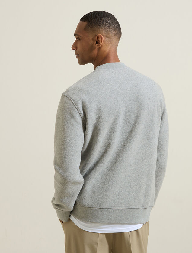 Sweat col rond en maille uni