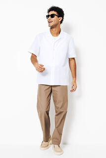 Chemisette en coton mati&egrave;re textur&eacute;e