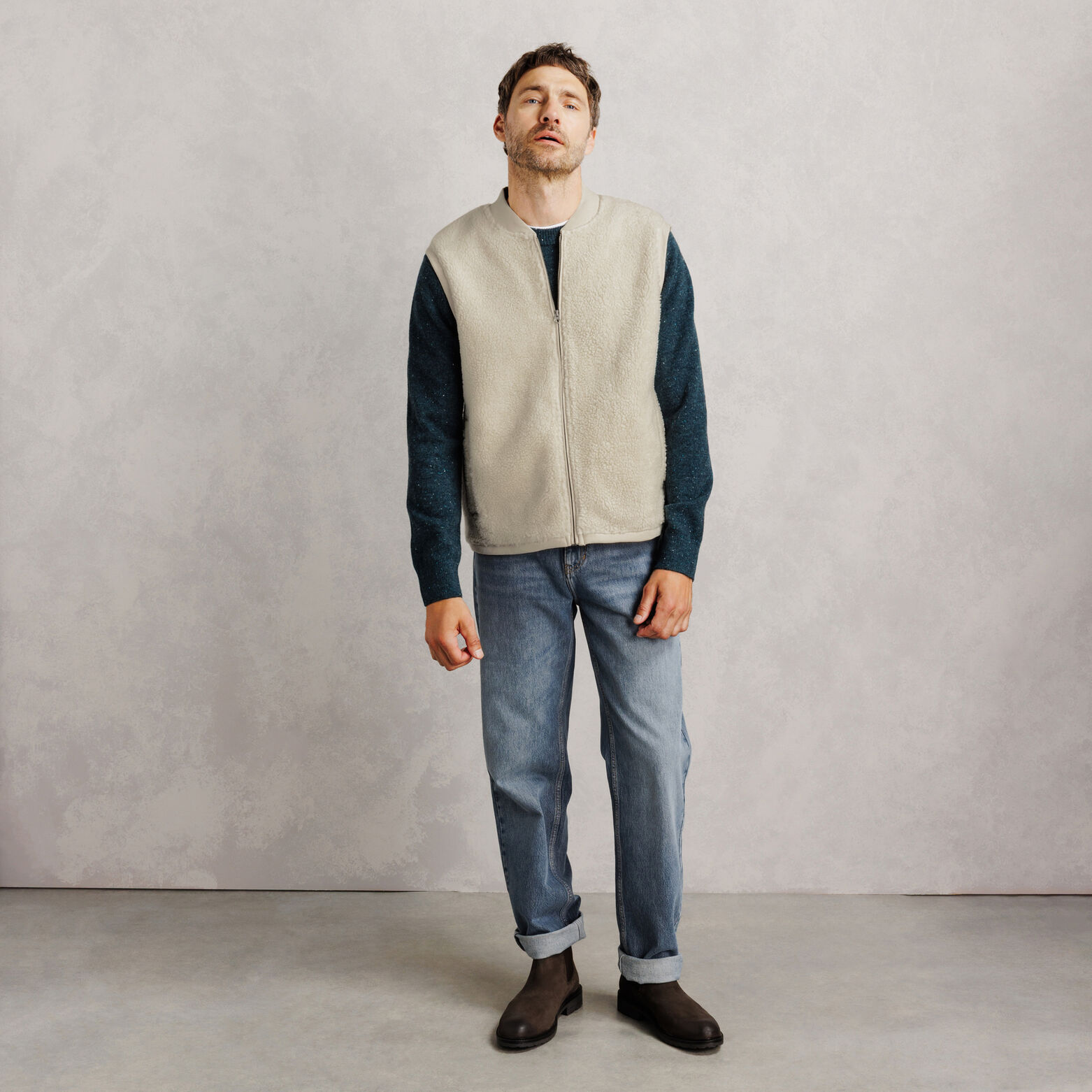 Sweat sans manches sherpa