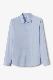 Extraslim effen hemd in gerecyclede polyamide