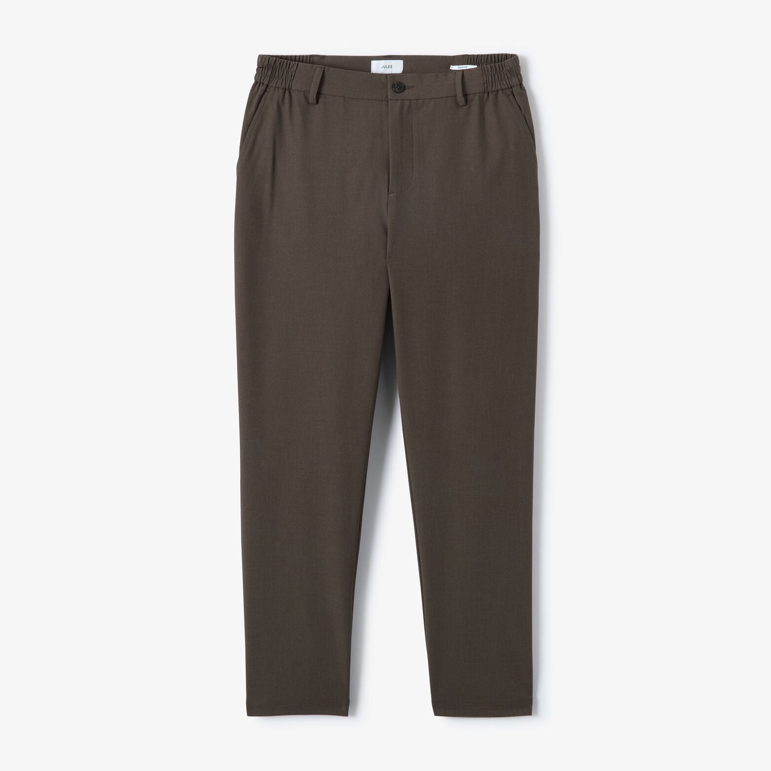 Tapered broek met half-elastische taille