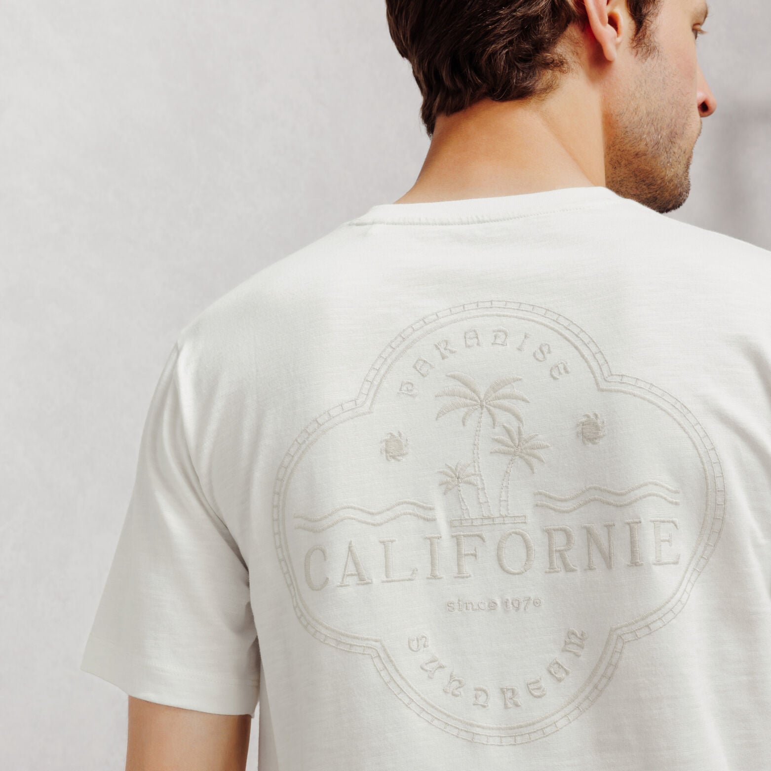 Tee shirt mati&egrave;re flamm&eacute;e imprim&eacute; Californie