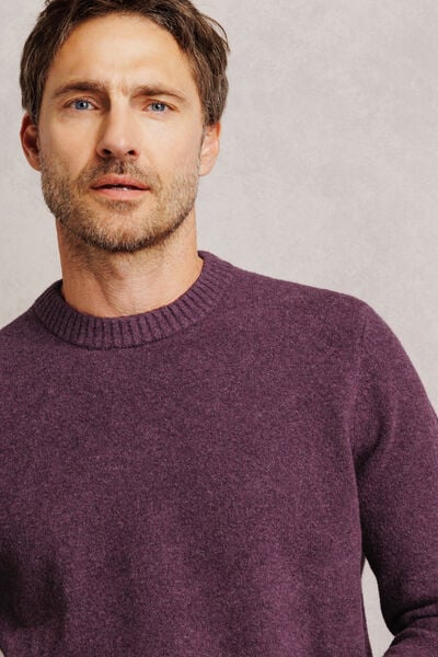 Pull col rond mousseux coton majoritaire