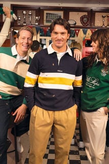 Gestreepte sweater met polokraag