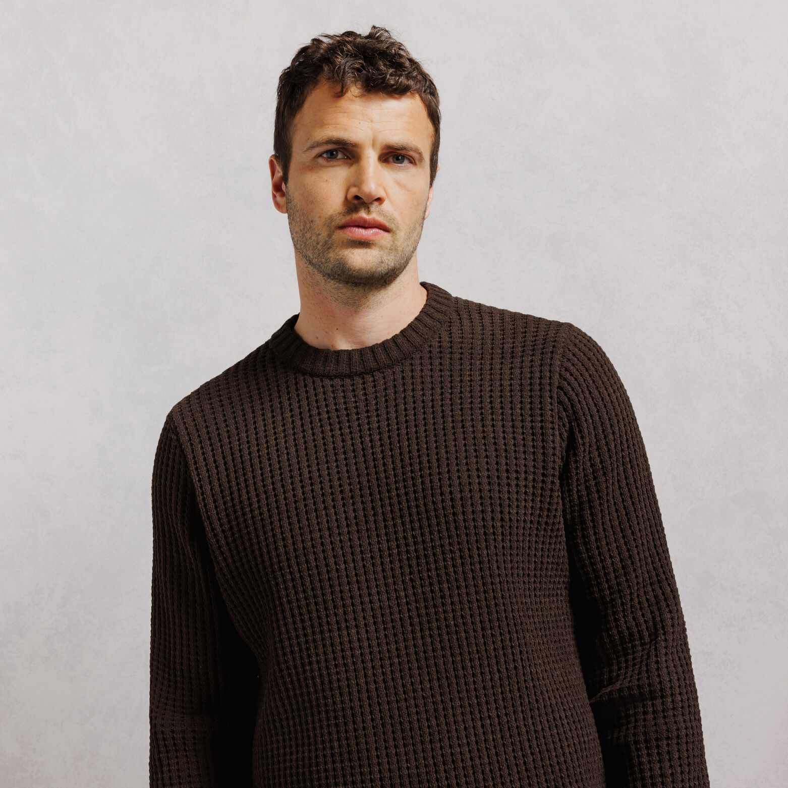 Pull col rond point fantaisie en chenille