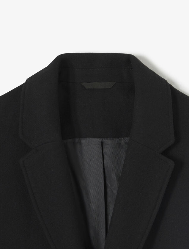 Manteau hiver long col tailleur