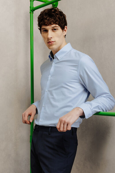 Chemise en coton regular unie