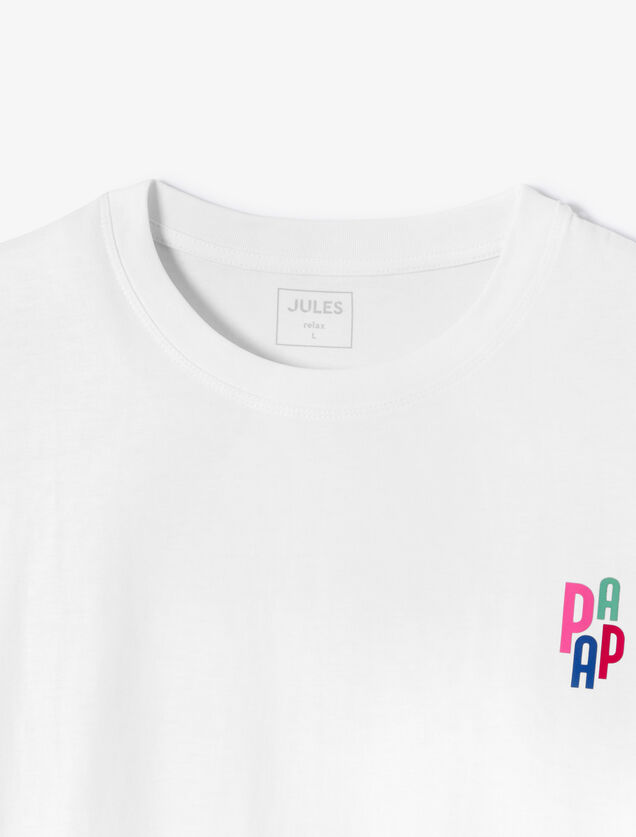 T-shirt voor Vaderdag met print voor- en achteraan