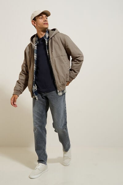 Blouson à capuche en coton