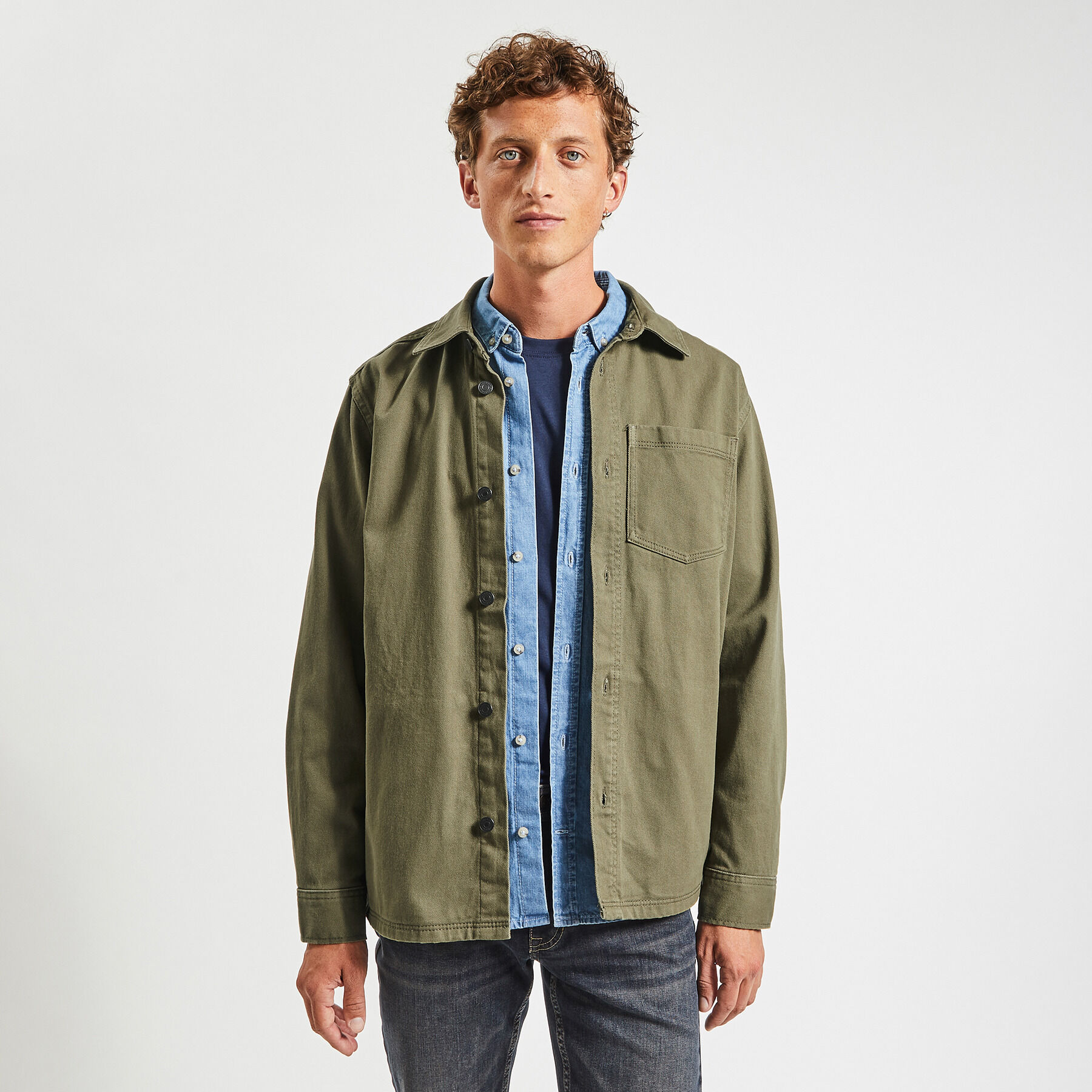 Chemise verte new arrivals homme pas cher