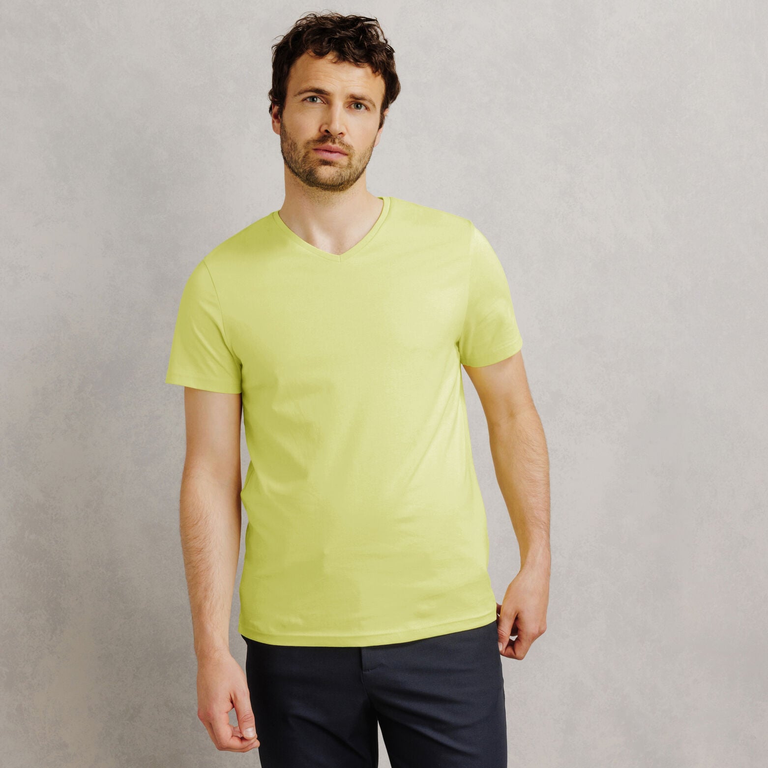 Tee shirt col V en coton