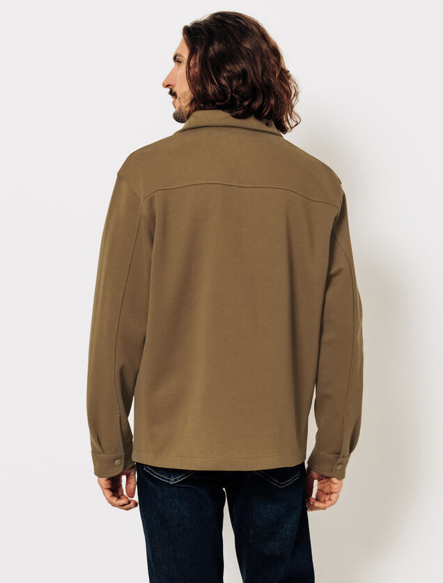 Surchemise en maille col chemise