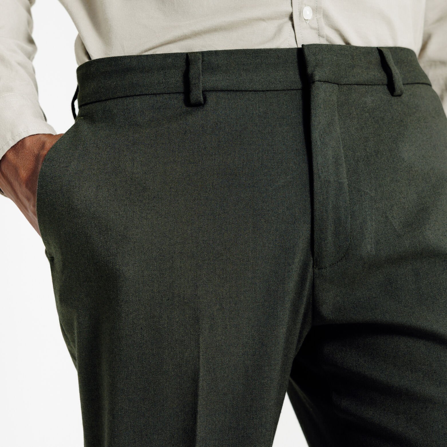 Comfort fit kostuumbroek in flanel