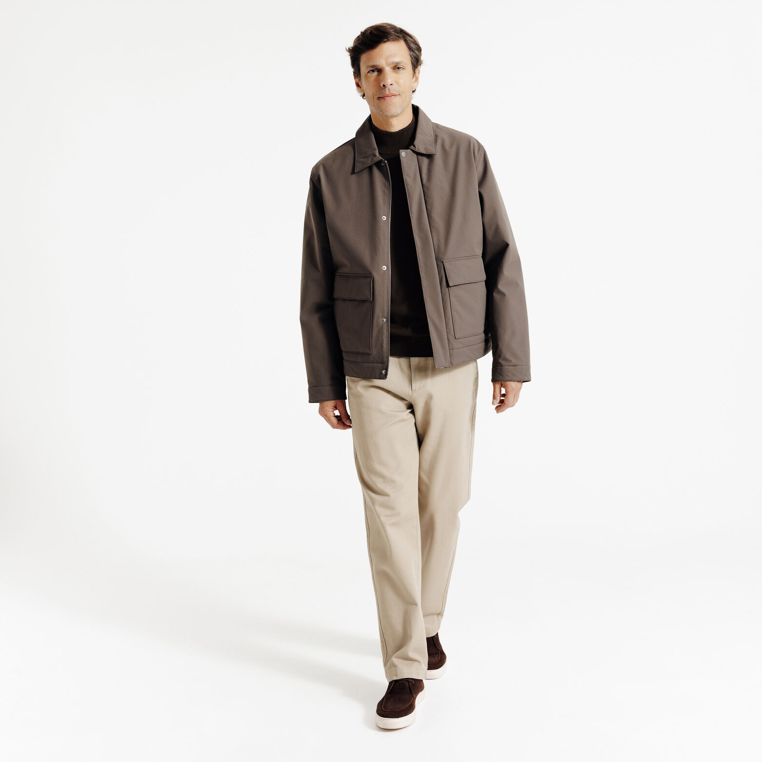 Pull col cheminée mérinos